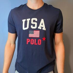 USA Polo Ralph Lauren T-shirt red white and blue LG